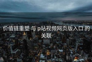价值链重塑 与 p站视频网页版入口 的关联
