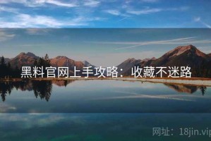 黑料官网上手攻略：收藏不迷路