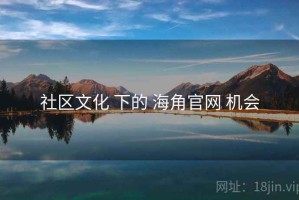 社区文化 下的 海角官网 机会