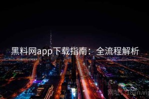 黑料网app下载指南：全流程解析