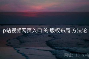 p站视频网页入口 的 版权布局 方法论