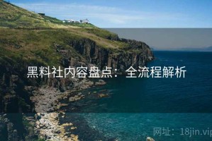 黑料社内容盘点：全流程解析