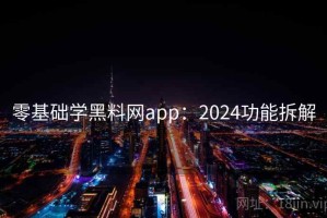 零基础学黑料网app：2024功能拆解