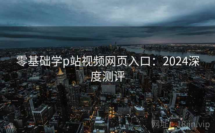 零基础学p站视频网页入口：2024深度测评