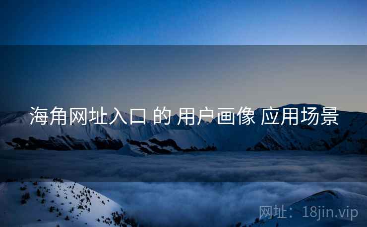 海角网址入口 的 用户画像 应用场景