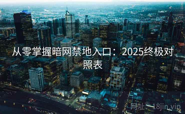 从零掌握暗网禁地入口:2025终极对照表 从零掌握暗网禁地入口:2025终极对照表